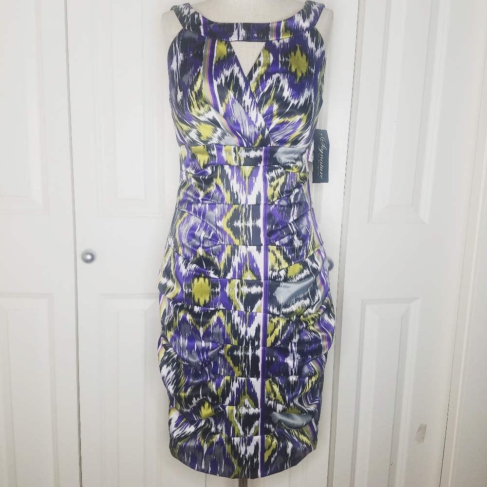 SIGNATURE by SANGRIA Sleeveless Dress NWT 4